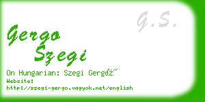 gergo szegi business card